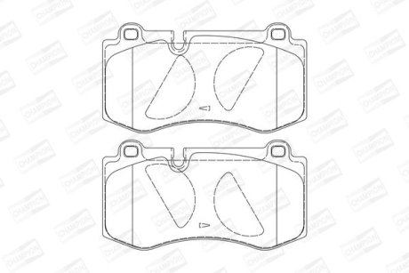 Колодки тормозные дисковые передние MERCEDES-BENZ E-CLASS (W211) 02-09, S-CLASS (W221) 05-13 CHAMPION 573178CH