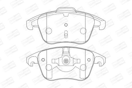 Гальмівні колодки передні Peugeot 2008, 3008, 5008 / Citroen C4 Grand Picasso, DS4, DS5 CHAMPION 573193CH