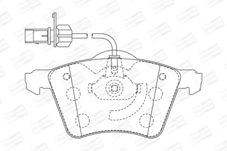 Гальмівні колодки передні VW Sharan / Seat Alhambra / Ford Galaxy I CHAMPION 573206CH