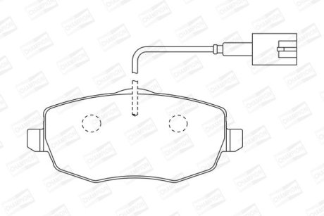 Гальмівні колодки передні Nissan Pick Up /Lancia Ypsilon CHAMPION 573211CH