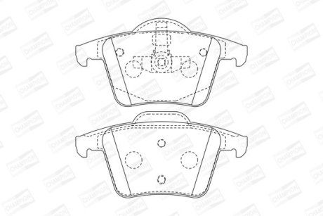 Гальмівні колодки задні Volvo XC90 I CHAMPION 573236CH