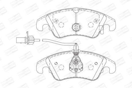 Колодки тормозные дисковые передние AUDI A4 B8 (8K2) 07-15, A4 B8 Avant (8K5) 07-15 CHAMPION 573247CH