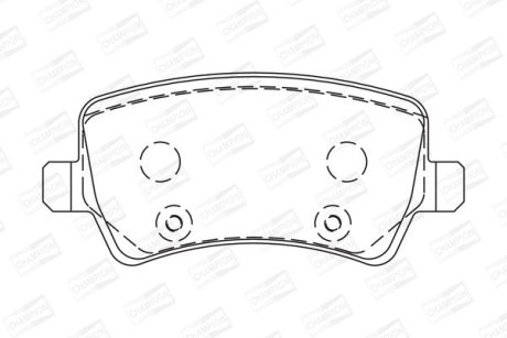 Гальмівні колодки задні Land Rover Freelander 2, Range Rover Evoque/ Ford Galaxy / Volvo V60, V70 CHAMPION 573250CH