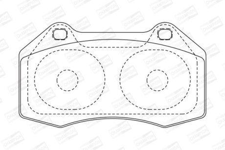 Гальмівні колодки передні Renault Clio, Megane CHAMPION 573253CH (фото 1)