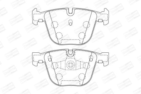 Гальмівні колодки задні BMW 5-Series, 7-Series CHAMPION 573271CH