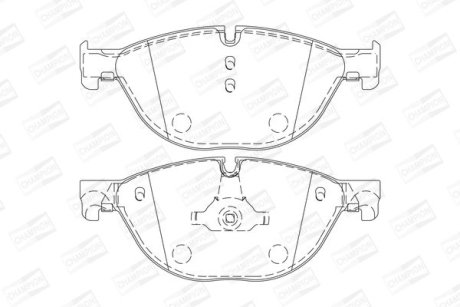 Колодки тормозные дисковые передние BMW 7 serie (08-) CHAMPION 573292CH