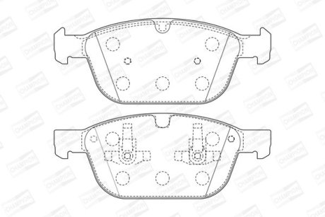 Колодки тормозные дисковые передние Volvo XC60 (08-) CHAMPION 573293CH