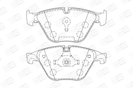 Гальмівні колодки передні BMW 5-Series, 6-Series, 7-Series CHAMPION 573305CH
