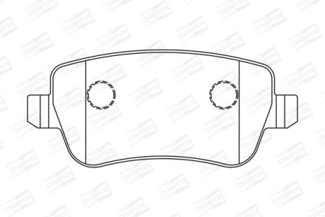 Гальмівні колодки задні Fiat Croma (2005->2011) CHAMPION 573307CH