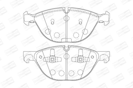 Гальмівні колодки передні BMW X5, X6 CHAMPION 573317CH (фото 1)