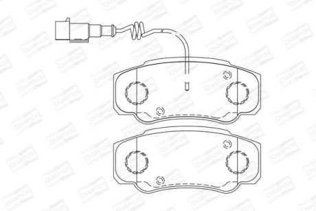 Гальмівні колодки задні Nissan Cabstar, NT 400 CHAMPION 573318CH