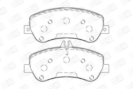 Гальмівні колодки передні Mercedes GLK (X204) (2008->) CHAMPION 573321CH