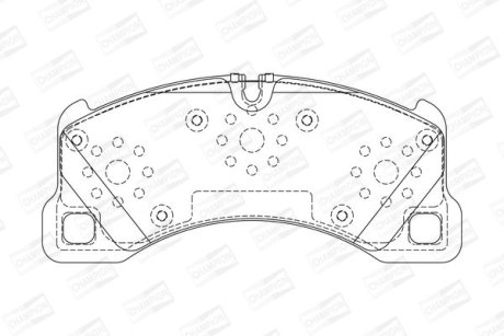 Гальмівні колодки передні Porsche Cayenne, Macan, Panamera / VW Touareg CHAMPION 573329CH