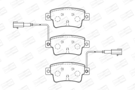 Гальмівні колодки задні Fiat Punto / Abarth CHAMPION 573345CH