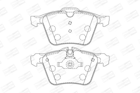 Гальмівні колодки передні Jaguar S-Type, XF, XJ, XK CHAMPION 573346CH