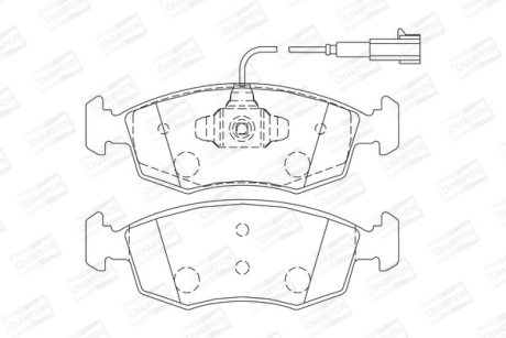 Гальмівні колодки передні Alfa Romeo Mito / Citroen Nemo / Fiat 500, Punto / Peugeot Bipper CHAMPION 573367CH