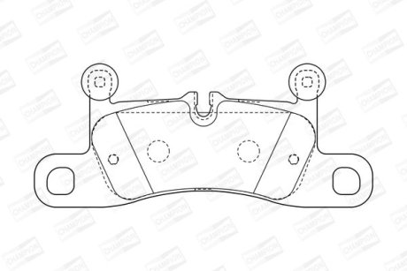 Колодки тормозные дисковые задние PORSCHE CAYENNE CHAMPION 573395CH