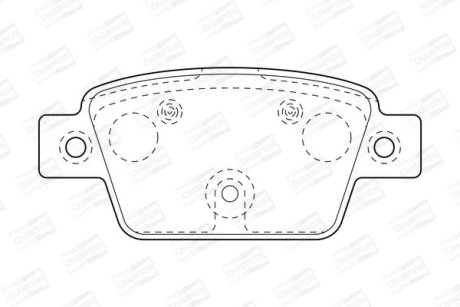 Гальмівні колодки задні Chrysler Delta / Fiat Bravo / Lancia Delta CHAMPION 573421CH