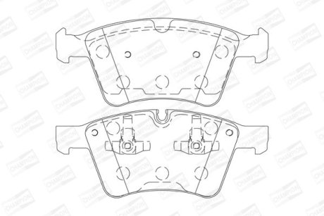 Колодки тормозные дисковые передние MB GL (X164) (06-) CHAMPION 573424CH