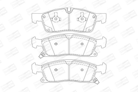 Колодки тормозные дисковые передние JEEP GRAND CHEROKEE IV (WK, WK2) CHAMPION 573459CH (фото 1)