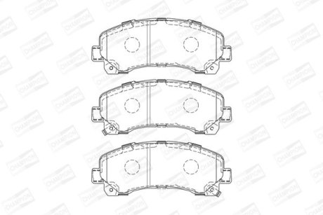 Гальмівні колодки передні Isuzu D-Max I, II CHAMPION 573467CH