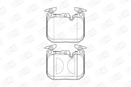 Гальмівні колодки передні BMW 1-Series, 2-Series, 3-Series, 4-Series CHAMPION 573602CH