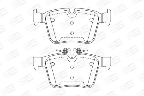 Гальмівні колодки задні Mercedes C-Class (W205,S205) CHAMPION 573609CH (фото 1)