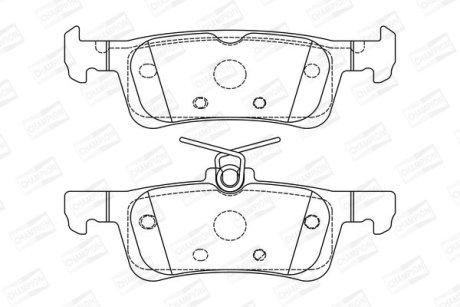 Гальмівні колодки задні Peugeot 308 (2013->) CHAMPION 573613CH