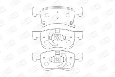 Гальмівні колодки передні Opel Corsa E 2014 - CHAMPION 573657CH