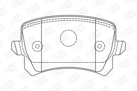 Гальмівні колодки задні VW CC, Passat, Routan / Fiat Freemont / Lancia Voyager / Dodge Journey CHAMPION 573668CH