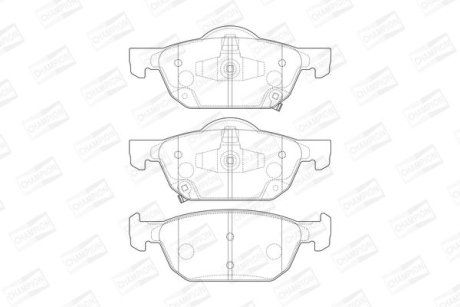 Гальмівні колодки передні Honda Civic IX, X CHAMPION 573670CH