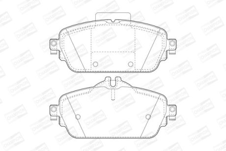 Колодки тормозные дисковые передние MERCEDES-BENZ C-CLASS (W205) 13-, C-CLASS T-Model (S205) 14- CHAMPION 573671CH (фото 1)