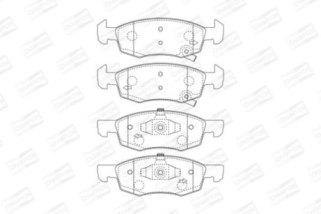 Гальмівні колодки передні Opel Corsa E CHAMPION 573672CH