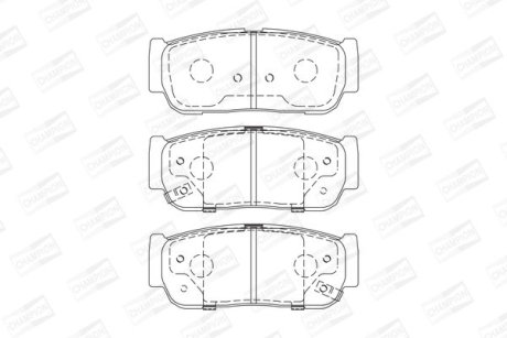 Гальмівні колодки задні KIA Sorento II / SsangYong Kyron, Rexton, Rodius CHAMPION 573676CH