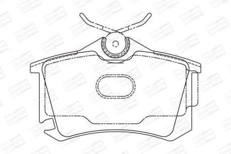 Колодки тормозные дисковые задние AUDI A2 (8Z0) 00-05|SEAT TOLEDO III (5P2) 04-09|VW GOLF V (1K1) 03-10 CHAMPION 573682CH