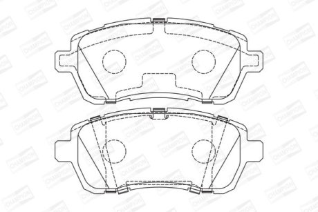 Гальмівні колодки передні Ford Fiesta VI, KA+ CHAMPION 573747CH