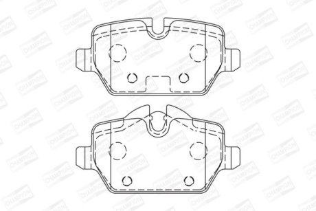 Колодки тормозные дисковые задние MINI MINI COUNTRYMAN (R60) 10-16 CHAMPION 573755CH
