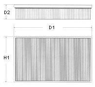 Фільтр повітряний FIAT 500 91-98,Panda 03-12,CINQUECENTO (170) 91-99,PANDA (141A_) 82-04,SEICENTO CHAMPION U521