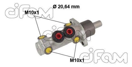 Циліндр гальмівний (головний) Renault Clio I/Megane I -03/VW Golf II/Jetta II/Polo -94 (d=20,64mm) CIFAM 202883