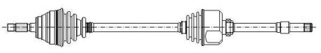 CITROEN піввісь прав. з ABS L=872mm 25/24 зуб. XSARA Break 2.0 HDi 109 01-05, ZX Break 1.9 TD 93-97 CIFAM 655137