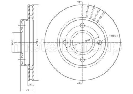 Диск гальмівний FORD ESCORT 90-00 WENT. CIFAM 800169