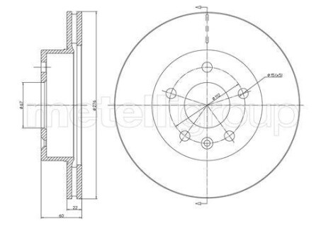 Диск гальмівний MERCEDES VITO 95-03 WENT. CIFAM 800416