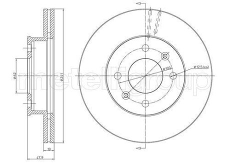 Диск гальмівний HYUNDAI GETZ 02-09 (-ABS) WEN. CIFAM 800626