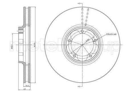 Диск гальмівний FORD TRANSIT 00-06 CIFAM 800714