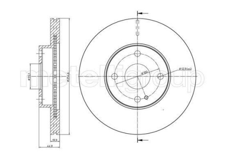 Диск гальмівний MAZDA MX5 93-05 WEN. CIFAM 800999