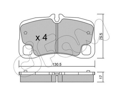 Гальмівні колодки (набір) CIFAM 82210050
