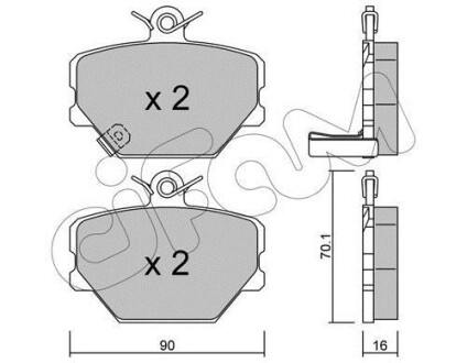 Гальмівні колодки пер. City Coupe/Crossblade/Fortwo (98-14) CIFAM 822-341-0