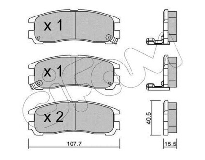 MITSUBISHI Тормозные колодки задн.Galant,Pajero,Chrysler Sebring CIFAM 8223980