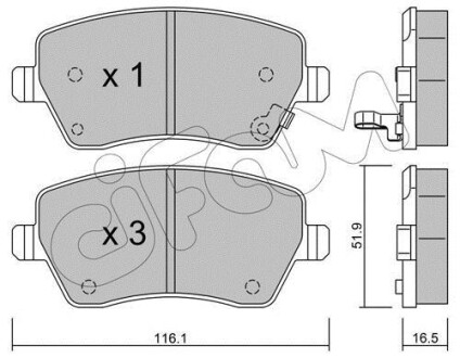 Гальмівні колодки пер. Suzuki Swift 05- (TRW) CIFAM 822-485-1