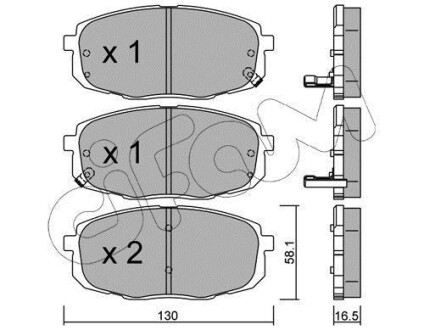 KIA Тормозные колодки передн.Carens 02-,Ceed,Hyundai i30 07- CIFAM 8225130